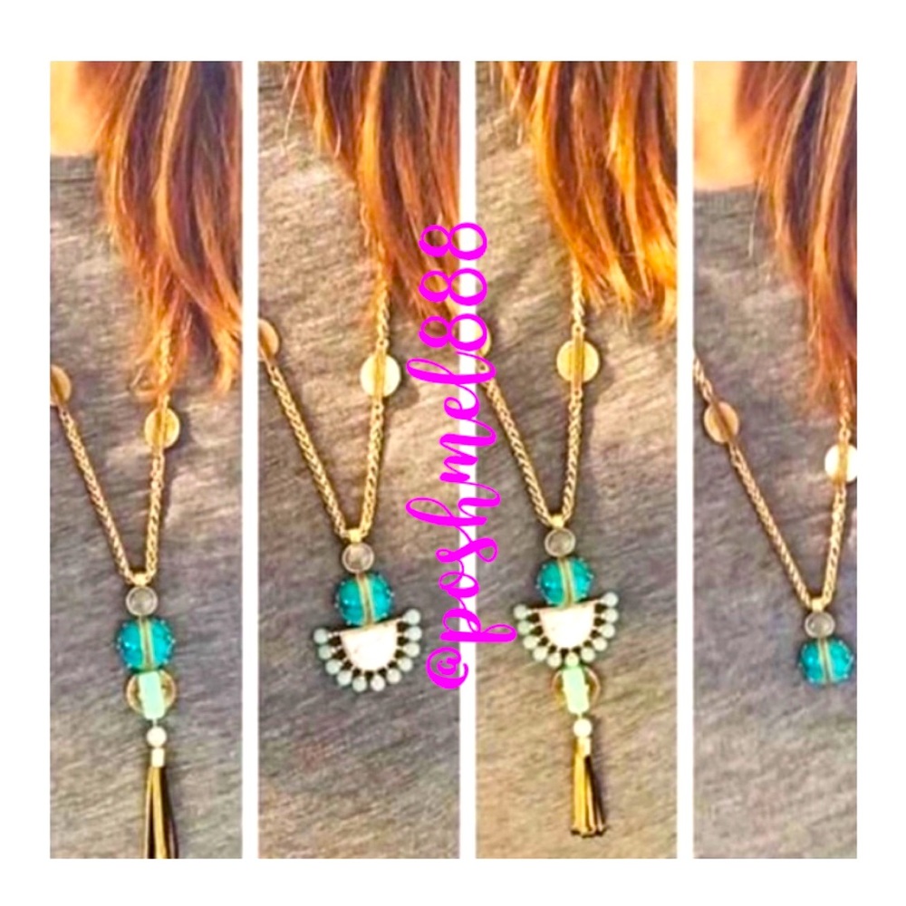 :: Stella & Dot Retired [V] Totem Tassel Pendant Necklace